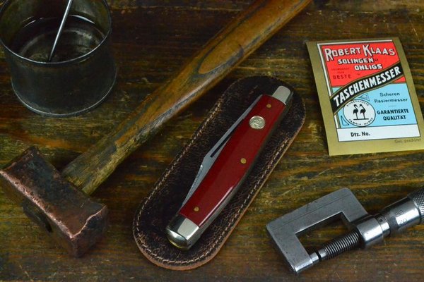 KLAAS Taschenmesser "Stockman" 4", Kunststoff, rot