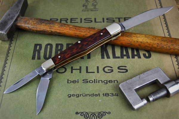 KLAAS Taschenmesser "Whittler" 3 1/2", Schlangenholz, Carbonstahl